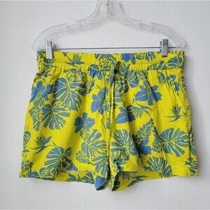 STYLE & CO Mid Rise Tie Waist Yellow Breeze Shorts Size Small